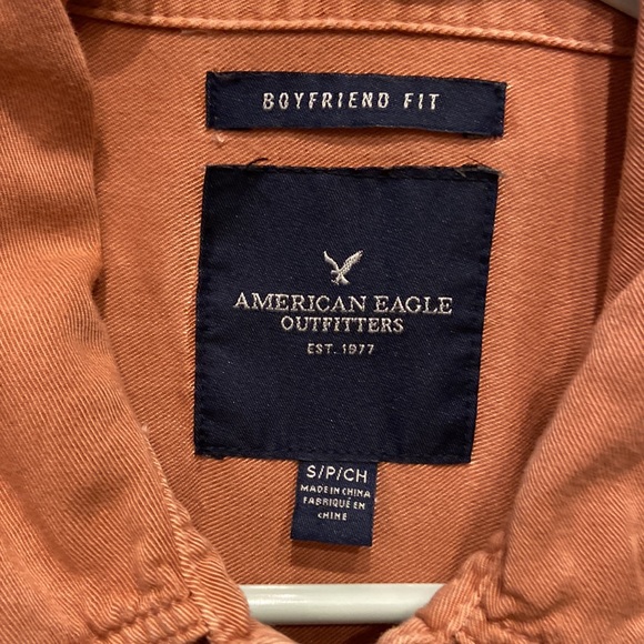 American Eagle Outfitters pink button-up shirt - Picture 2 of 7